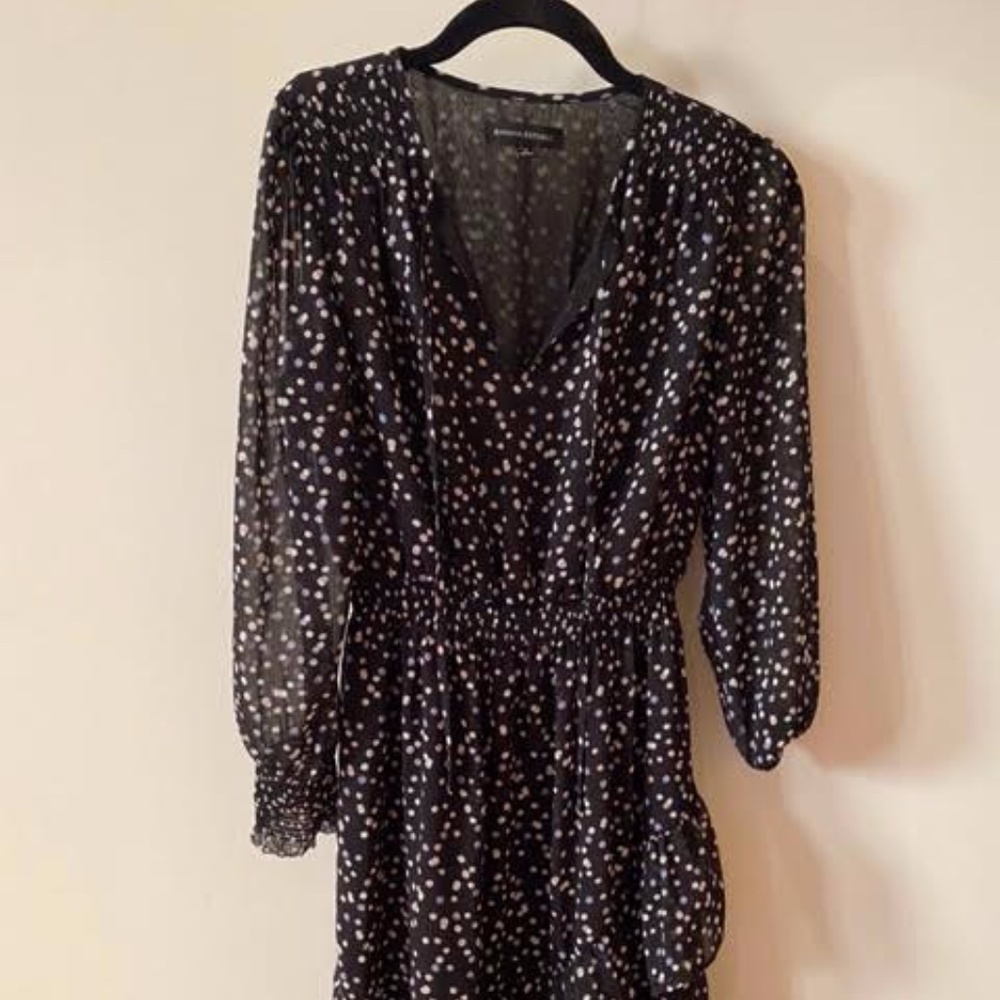 Banana Republic Polka Dot Ruffle Dress